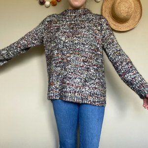 Lou & Grey Multicolor Eyelash Fuzzy Knit Sweater